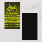 Tractor grunge aangepaste constructie visitekaartj visitekaartje (Voorkant / Achterkant)