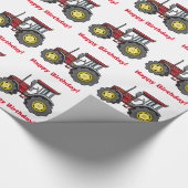 Tractor Happy Birthday Cadeaupapier (Hoek)