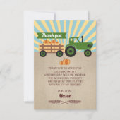 Tractor Hayride Pumpkin Birthday - Hartelijk dank Kaart (Voorkant)