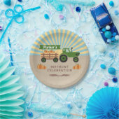 Tractor Hayride Pumpkin Birthday Party Papieren Bordje (Feest)