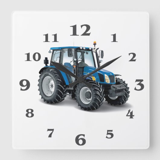 Tractor image for Round Large Wall Clock Vierkante Klok (Voorkant)