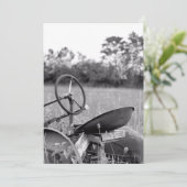 Tractor in hoog gras kaart (Staand voorkant)