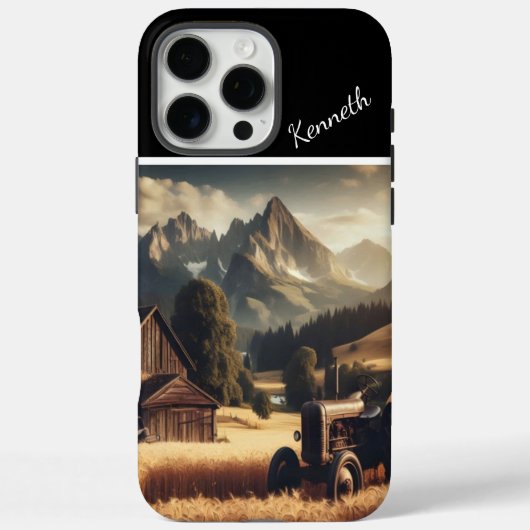 Tractor in Mountain Valley Case-Mate iPhone Case (Achterkant)