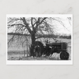 Tractor in ruste briefkaart