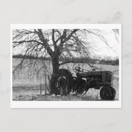 Tractor in ruste briefkaart (Voorkant)