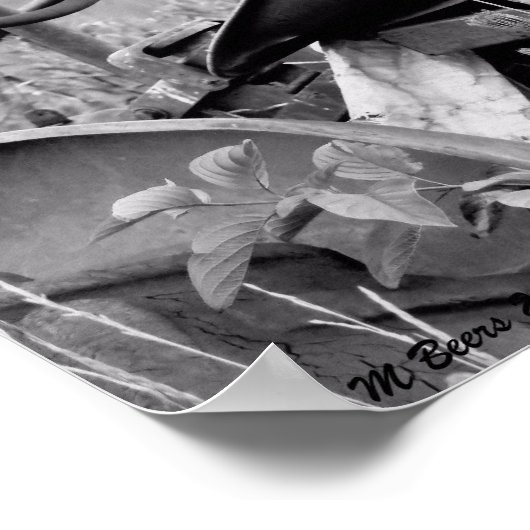  tractor in zwart-wit poster (Hoek)