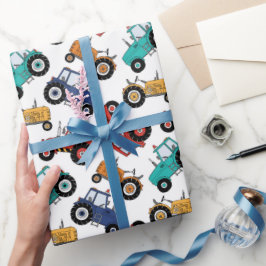 Tractor Inpakpapier, Boerderij Verjaardagscadeau V Cadeaupapier