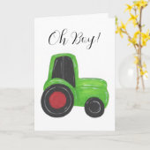 Tractor Jongen Baby Congratulatiekaart Kaart (Gele Bloem)