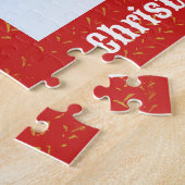 Tractor Kerst Boerderij Stijl Puzzel Legpuzzel (Zijkant)