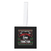 Tractor kerstboer decoratie (Voorkant)