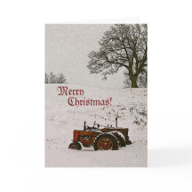 Tractor-kerstkaart