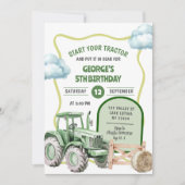 Tractor Kind Verjaardag Kaart (Voorkant)