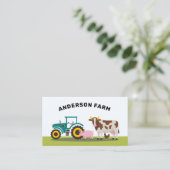 Tractor, Koe, Varken en Kip - Boerderij Visitekaartje (Staand voorkant)