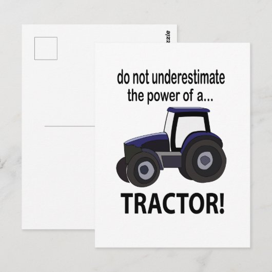 Tractor Kracht Tractor Briefkaart (Voorkant / Achterkant)