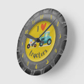 Tractor liefhebber boerderij boys kinderkamer deco ronde klok (Hoek)