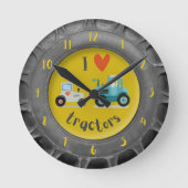 Tractor liefhebber boerderij boys kinderkamer deco ronde klok (Voorkant)