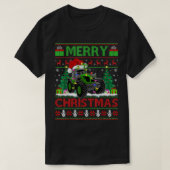 Tractor Lover Xmas Tree Ugly Santa Tractor Christm T-shirt (Design voorkant)