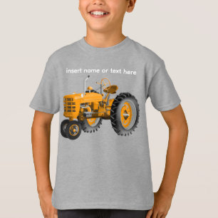 Tractor met naam- of tekstvak t-shirt