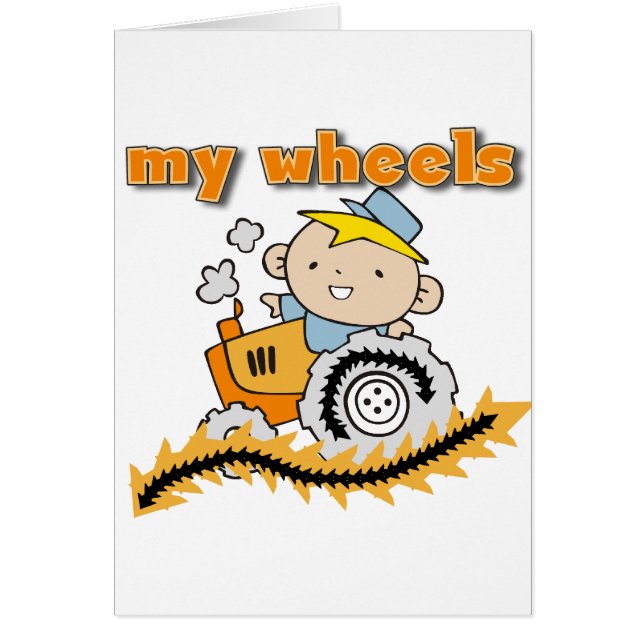 Tractor Mijn T-shirts en Giften van Wielen (Voorkant)
