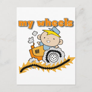 Tractor Mijn T-shirts en Giften van Wielen Briefkaart
