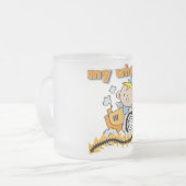 Tractor Mijn T-shirts en Giften van Wielen Matglas Koffiemok (Voorkant links)