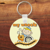 Tractor Mijn T-shirts en Giften van Wielen Sleutelhanger (Voorkant)