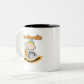 Tractor Mijn T-shirts en Giften van Wielen Tweekleurige Koffiemok (Voorkant links)