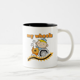 Tractor Mijn T-shirts en Giften van Wielen Tweekleurige Koffiemok