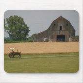 Tractor Mousepad: Trekker en schuur Muismat (Voorkant)