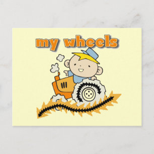 Tractor My Wheels Tshirts and Gifts Briefkaart