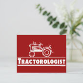 Tractor Ologist RED Briefkaart (Staand voorkant)