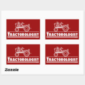 Tractor Ologist RED Rechthoekige Sticker (Vel)