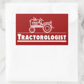 Tractor Ologist RED Rechthoekige Sticker (Tas)