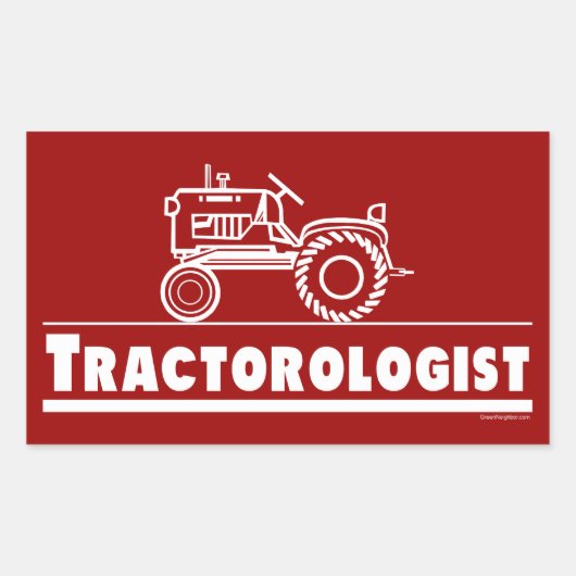 Tractor Ologist RED Rechthoekige Sticker (Voorkant)