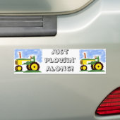 Tractor onder Blue Sky Bumpersticker (Op auto)