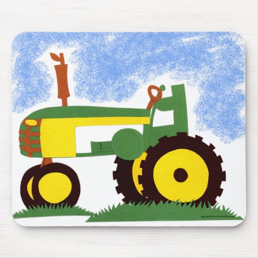 Tractor onder Blue Sky Muismat (Voorkant)