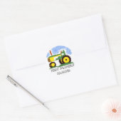 Tractor onder Blue Sky Ronde Sticker (Envelop)