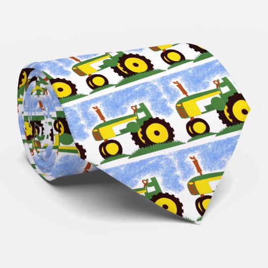 Tractor onder Blue Sky Stropdas (Opgerold)