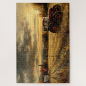  Tractor op het Boerderij Herfst 20x30 Legpuzzel (Verticaal)