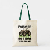 Tractor op het veld boer  tote bag (Achterkant)