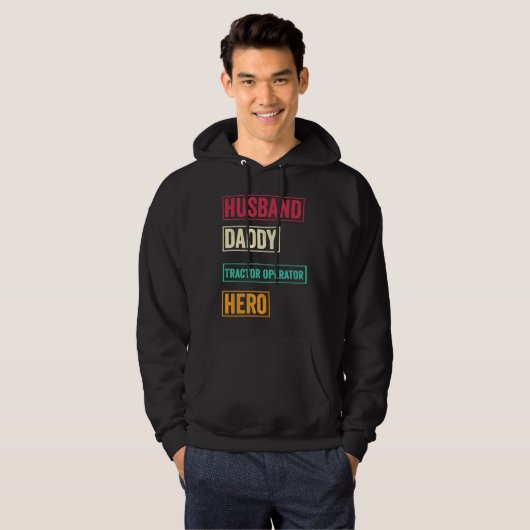 Tractor operator Dad Father's Day Hoodie (Voorkant volledig)