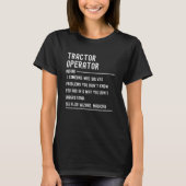 Tractor Operator Definition Shirts Funny Job Title (Voorkant)