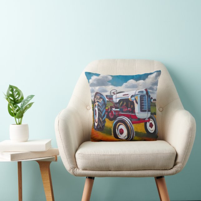 Tractor Painting - Gift for Tractor Enthusiasts Kussen (Stoel)
