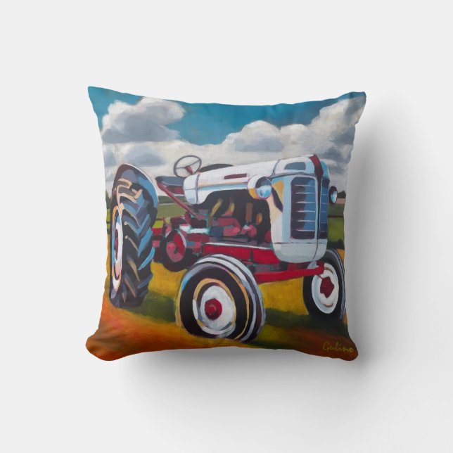 Tractor Painting - Gift for Tractor Enthusiasts Kussen (Voorkant)