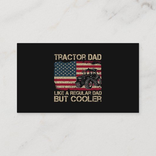 Tractor Pap als een gewone vaders dag. Visitekaartje (Achterkant)