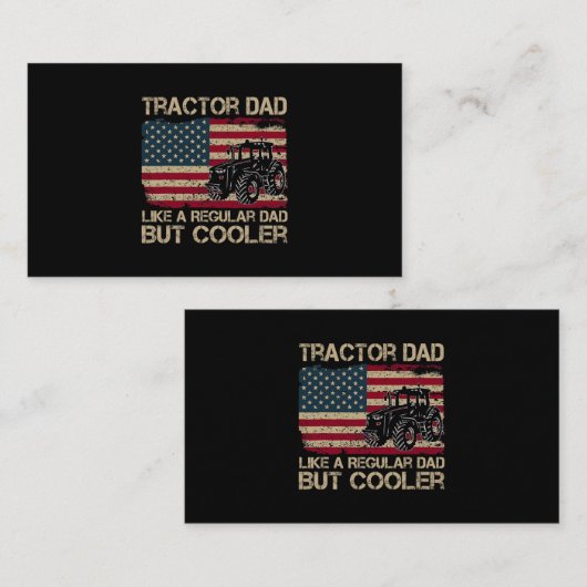 Tractor Pap als een gewone vaders dag. Visitekaartje (Voorkant / Achterkant)