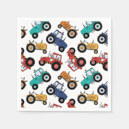 Tractor papieren servet, boerderij verjaardagsfees servet