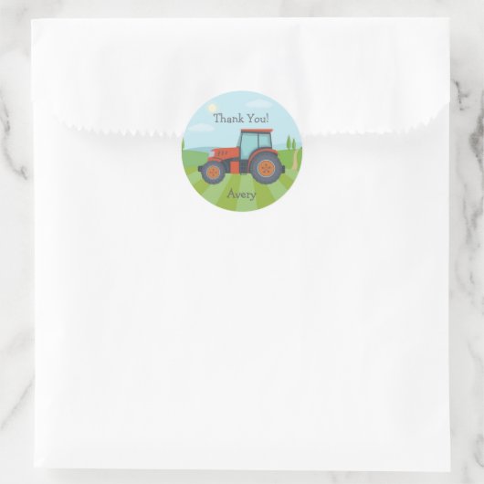 Tractor partij gunst stickers (Tas)