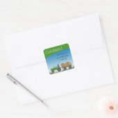 Tractor Party Envelopzegel Vierkante Sticker (Envelop)