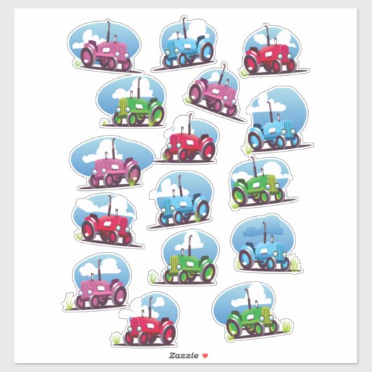 Tractor Patroon Sticker (Vel)